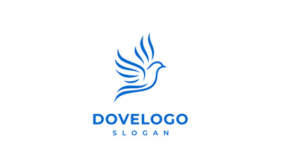 dove line logo vector illustration, logo template