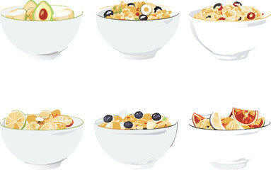 Six Delicious Breakfast Bowls Fruit, Granola, Yogurt Delights