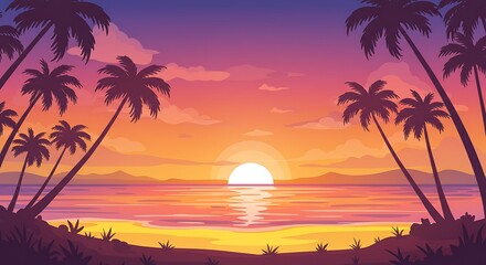 Crimson Shores Embrace AI Generated