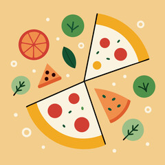 seamless pattern with pizza