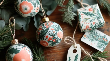 A holiday DIY kit for creating personalized ornaments and gift tags,