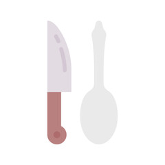 Spoon and Knife icon vector image. Suitable for mobile apps, web apps and print media.