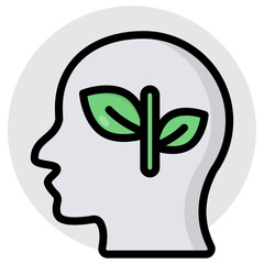 Premium design icon of green thinking