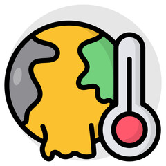 An icon design of global warming 