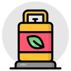 Trendy vector design of oxygen cylinder