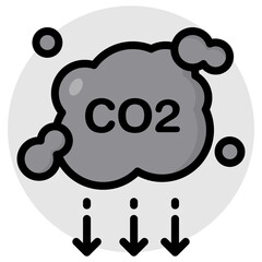 Modern design icon of co2 emission