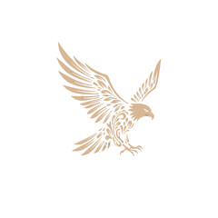 Fototapeta premium Elegant Golden Eagle Soaring with Wings Spread