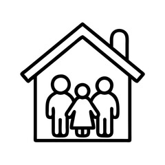 Family home icon vector illustration representing family values and secure housing for a happy life together