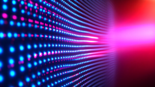 neon grid with pulsating light effects and a soft futuristic glow 