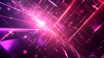 grid with sharp angular lines in an electric pink and purple color scheme 
