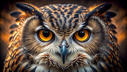 Owls Portrait Dangerous Eyes A Striking Close-Up Shot