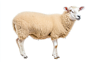Fototapeta premium a sheep standing in front of a white background