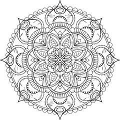 Beautiful Mandala Art and Vector Mandala Design Image.