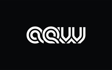 AEW Creative Unique Modern Letter Logo Design. Stylized logo featuring a unique letter design, presenting abstract minimalist aesthetics and modern appeal.
