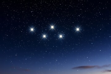 Obraz premium Beautiful constellation illuminating the night sky displaying the wonders of celestial navigation