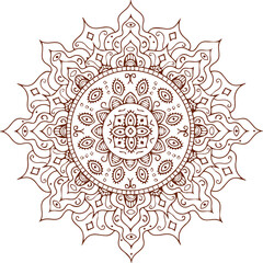 Beautiful Mandala Art and Vector Mandala Design Image.