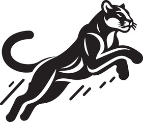 Cougar Diagonal Strokes Logo Vector