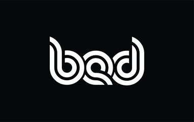 BED Creative Unique Modern Letter Logo Design. Stylized logo featuring a unique letter design, presenting abstract minimalist aesthetics and modern appeal.