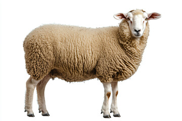 Obraz premium a sheep standing in front of a white background