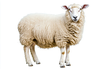 Obraz premium a sheep standing in front of a white background