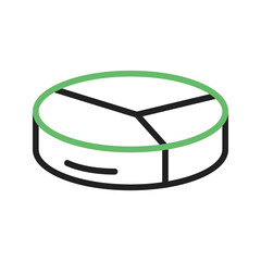 3D Pie Chart icon vector image. Suitable for mobile apps, web apps and print media.