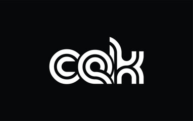 CEK Creative Unique Modern Letter Logo Design. Stylized logo featuring a unique letter design, presenting abstract minimalist aesthetics and modern appeal.