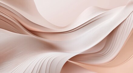 Abstract Illustration Showing Flowing Lines and Gentle Wavy Softness