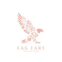 Obraz premium Elegant Floral Eagle Design