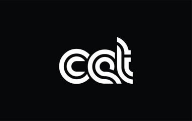 CET Creative Unique Modern Letter Logo Design. Stylized logo featuring a unique letter design, presenting abstract minimalist aesthetics and modern appeal.