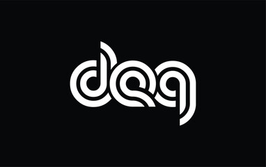DEQ Creative Unique Modern Letter Logo Design. Stylized logo featuring a unique letter design, presenting abstract minimalist aesthetics and modern appeal.