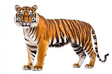 Obraz premium a tiger standing on a white surface