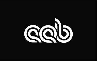 Obraz premium EEB Creative Unique Modern Letter Logo Design. Stylized logo featuring a unique letter design, presenting abstract minimalist aesthetics and modern appeal.