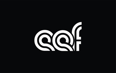 EEF Creative Unique Modern Letter Logo Design. Stylized logo featuring a unique letter design, presenting abstract minimalist aesthetics and modern appeal.