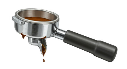 Isolated Espresso Coffee Filter Holder Barista Tool