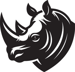 Rhino Sharp Angle Head Logo Vector