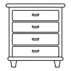 Dresser Line Art Drawing for Coloring Book Page