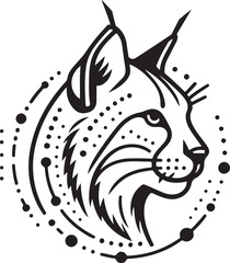 Lynx With Dots Logo Vector