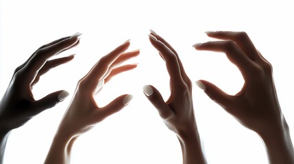 Obraz premium Diverse Hands Silhouettes