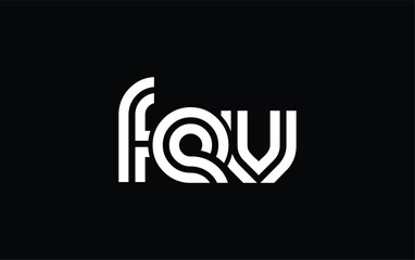 FEV Creative Unique Modern Letter Logo Design. Stylized logo featuring a unique letter design, presenting abstract minimalist aesthetics and modern appeal.