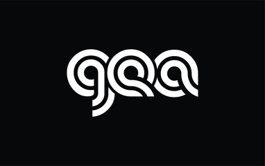 Obraz premium GEA Creative Unique Modern Letter Logo Design. Stylized logo featuring a unique letter design, presenting abstract minimalist aesthetics and modern appeal.