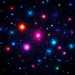 Fototapeta premium Brilliant cluster of stars twinkling in the vast dark sky displaying cosmic beauty and wonder