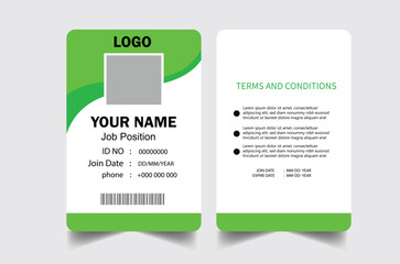 Modern and clean business id card template. professional id card design template with blue color. corporate modern business id card design template