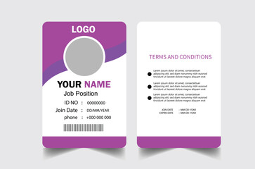 Modern and clean business id card template. professional id card design template with blue color. corporate modern business id card design template