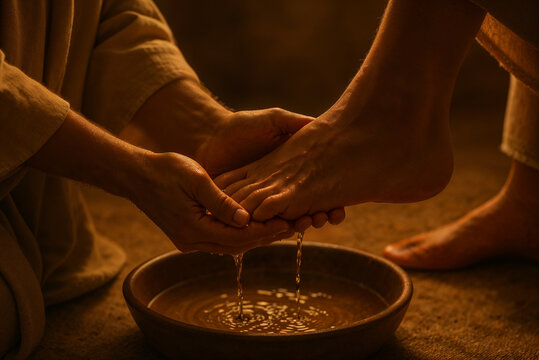 Servant leadership: washing of feet in biblical humility