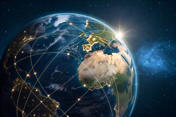 Naklejka premium Planet earth in space