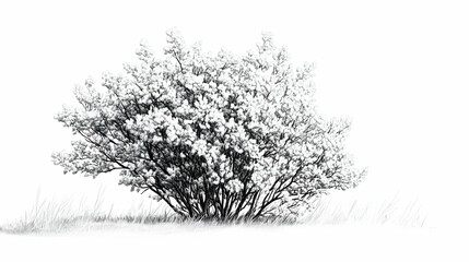 shrubs drawing illustration
