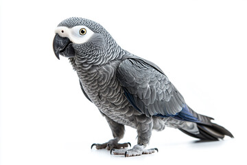 Naklejka premium a parrot standing on a white surface with its wings spread