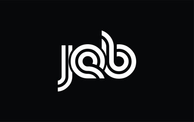 Fototapeta premium JEB Creative Unique Modern Letter Logo Design. Stylized logo featuring a unique letter design, presenting abstract minimalist aesthetics and modern appeal.