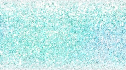 Obraz premium Turquoise and mint green glitter texture pattern on white background, digital art style with flat illustration, featuring white space in the middle, perfect for modern and elegant design elements.