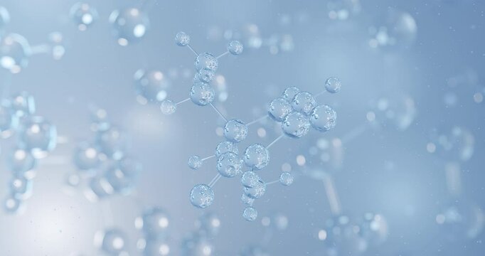 Barbital rotating 3D model of barbiturate, seamless looped video